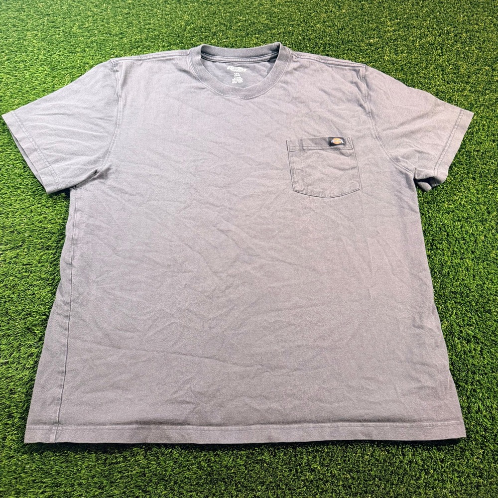 Dickies Mens XL Gray Short Sleeve Pocket T-Shirt Cotton Workwear Tee